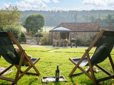 Garden Cottage: Garden with views of Wenlock Edge