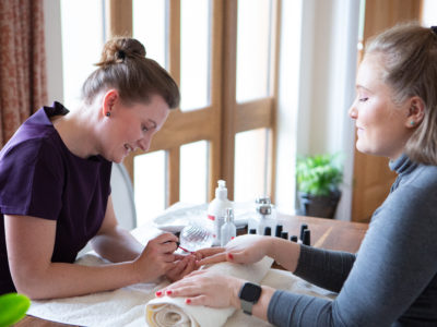 Wellness Treatments: Luxury manicure with mask, warm wax & massage, buffed look or nail polish