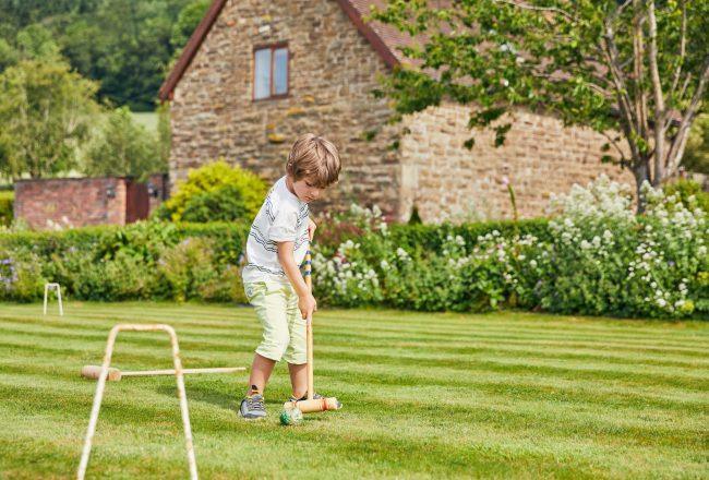 Croquet Lawn at Eaton Manor in Shropshire