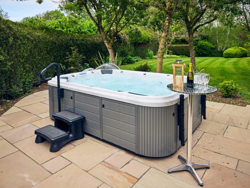 Large private hot tub in The Manor House garden